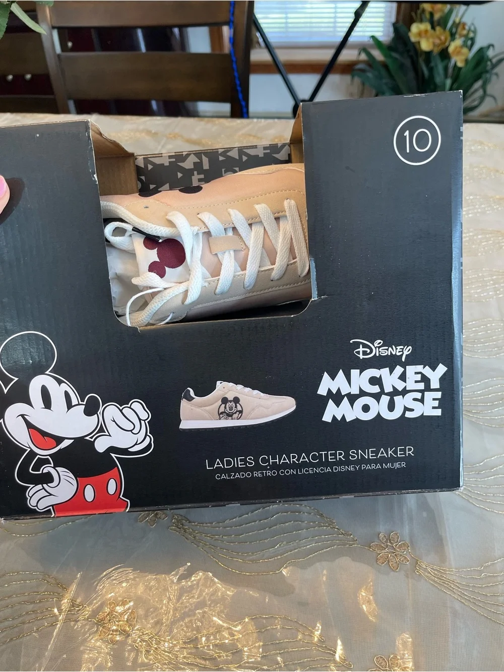 Disney Pink and Black Mickey Face Sneakers